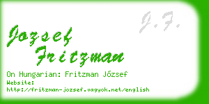 jozsef fritzman business card
